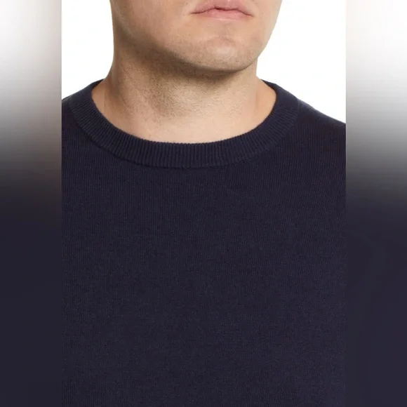 washable 100%merino sweater, dark navy. new.